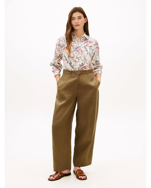 Tommy Hilfiger Natural Pure Linen Oversized Fit Shirt