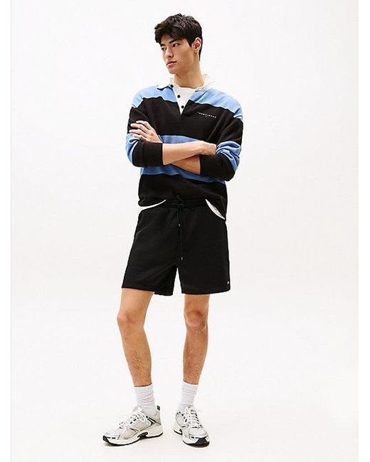 Tommy Hilfiger Regular Fit Short Met Vlagpatch in het Black voor heren