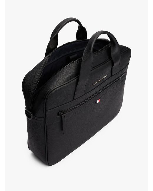 Tommy Hilfiger Black Essential Laptop Bag for men