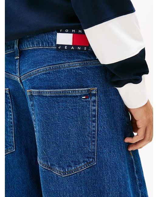Tommy Hilfiger Blue Ashton Twisted Seam Loose Barrel Leg Jeans for men