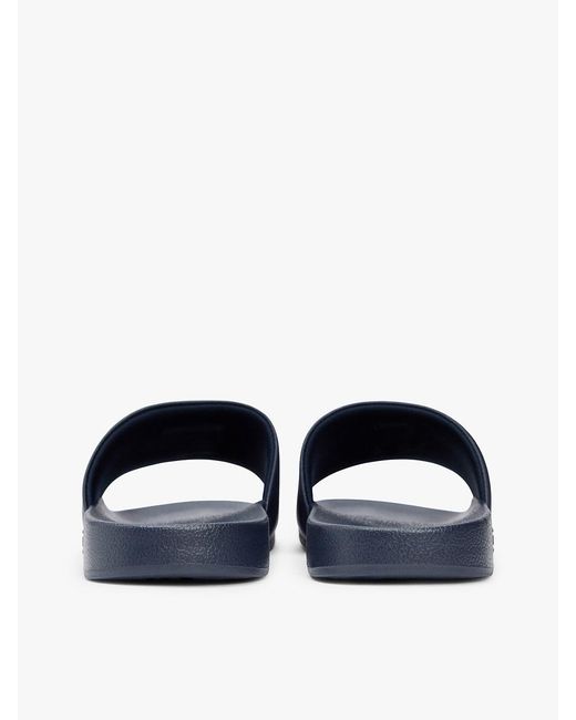 Tommy Hilfiger Blue Logo Embroidery Pool Slides for men