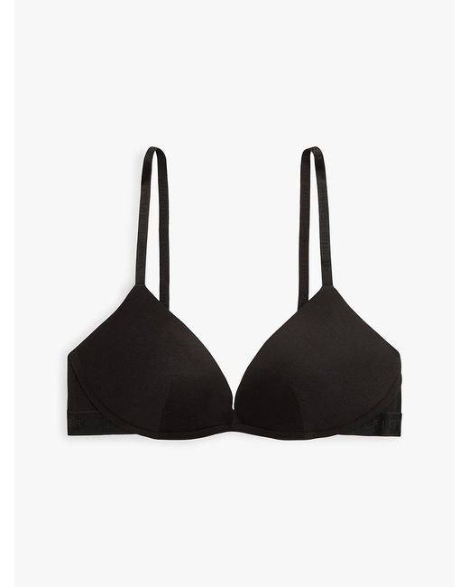 Tommy Hilfiger Orange Repeat Logo Non-Wired Push-Up Bra