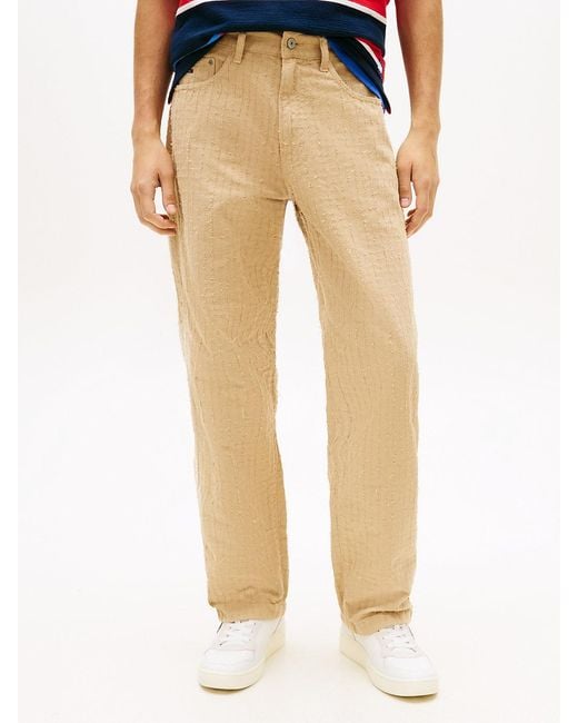 Tommy Hilfiger Jaimie Textured Relaxed Canvas Trousers for men