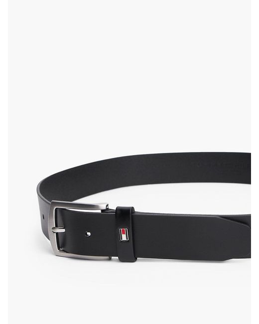 Cintura Denton Con Bandierina Sul Passante di Tommy Hilfiger in Black da Uomo