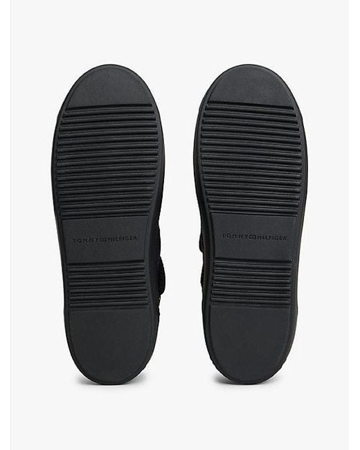 Botas De Nieve Con Cordones Tommy Hilfiger de color Black