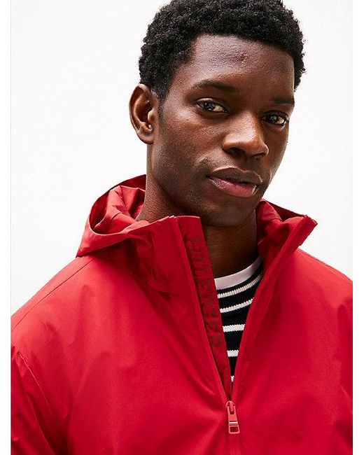 Tommy Hilfiger Jack Met Capuchon En Logopatch in het Red voor heren
