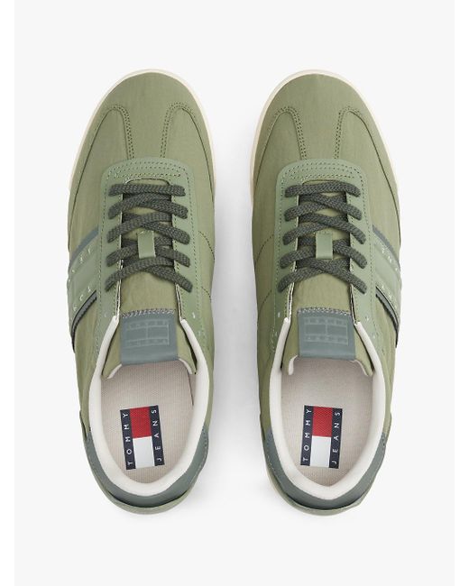 Sneakers Antiscivolo Con Mix Di Texture di Tommy Hilfiger in Green da Uomo