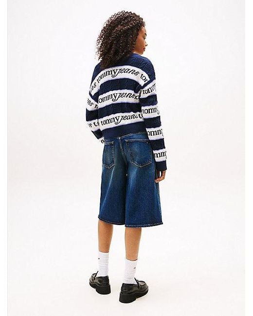 Tommy Hilfiger Blue Tommy Flag Relaxed Fit Pullover Mit Logo