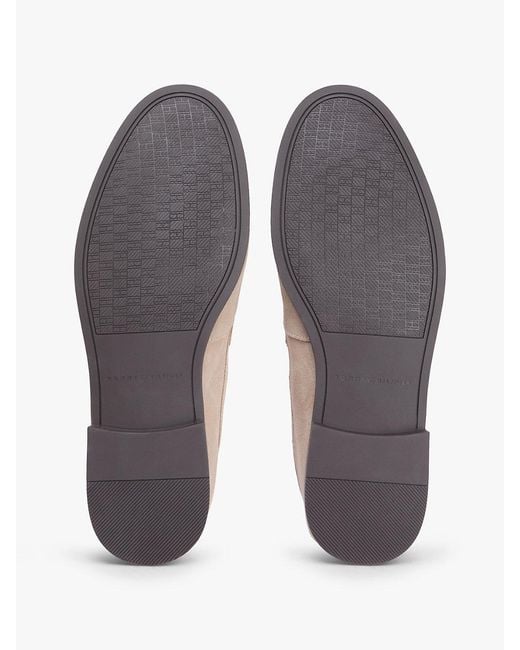 Tommy Hilfiger White Suede Flexible Loafers for men