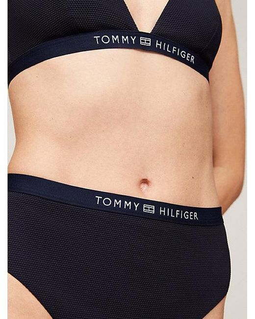 Tommy Hilfiger Cheeky High Waist Bikinibroekje Met Logo in het Blue