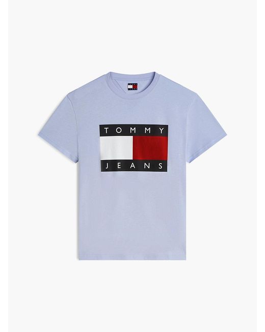 Tommy Hilfiger White Flag Badge Crew Neck T-Shirt for men