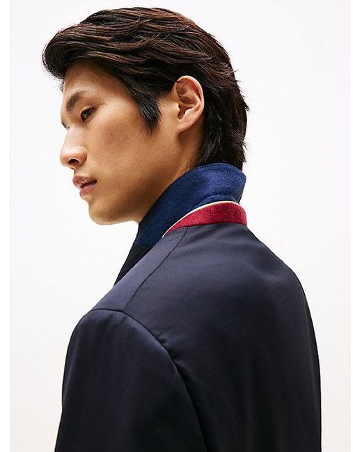 Tommy Hilfiger Single-Breasted Blazer Van Zuivere Twill-Wol in het Blue voor heren