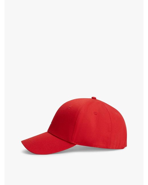 Tommy Hilfiger Red Hilfiger Flag Embroidery Baseball Cap for men