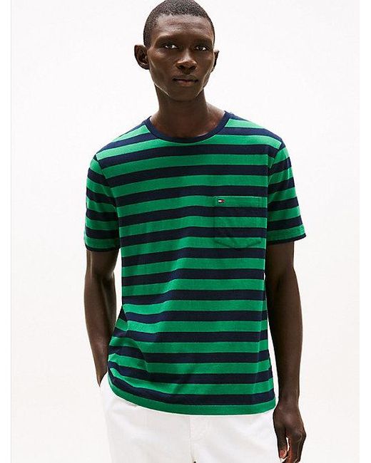 Tommy Hilfiger Regular Fit T-Shirt Mit Brusttasche in Green für Herren