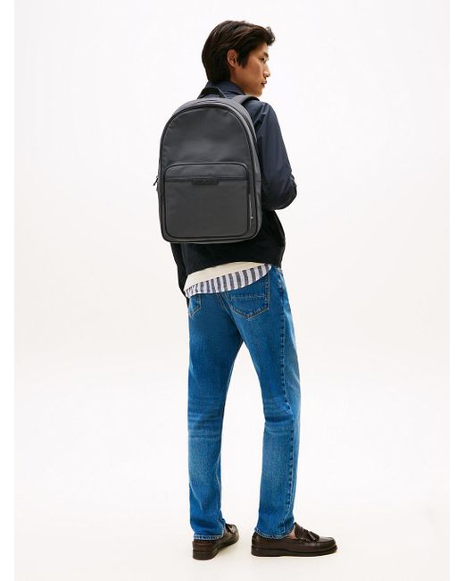 Zaino Tono Su Tono Con Logo di Tommy Hilfiger in Black da Uomo