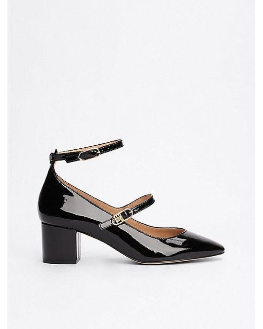 Tommy Hilfiger Pump Van Lakleer Met Dubbele Bandjes in het White