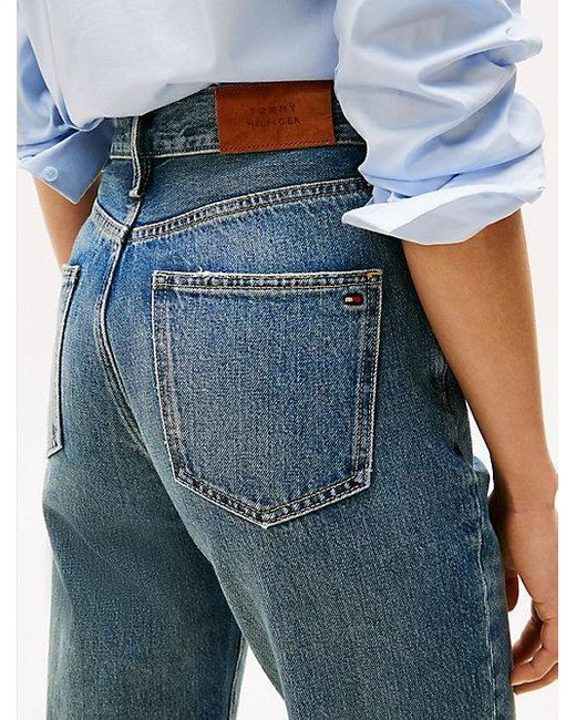 Vaqueros Amplios De Corte Bootcut Y Talle Alto Tommy Hilfiger de color Blue