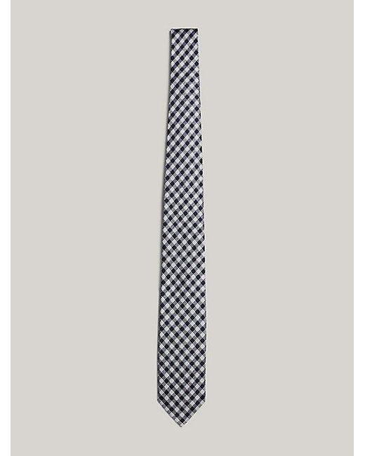 Corbata de pura seda con cuadros Vichy Tommy Hilfiger de hombre de color White