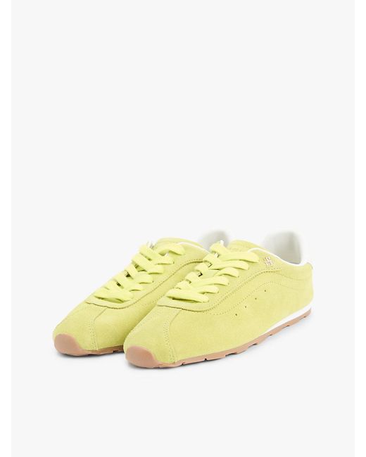 Tommy Hilfiger Yellow Th Monogram Suede Low Profile Trainers