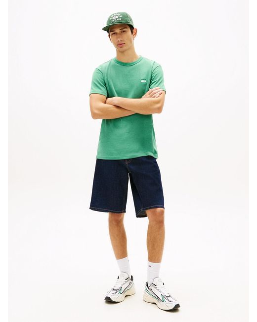 Tommy Hilfiger Green Tommy Badge Jersey Crew Neck T-Shirt for men