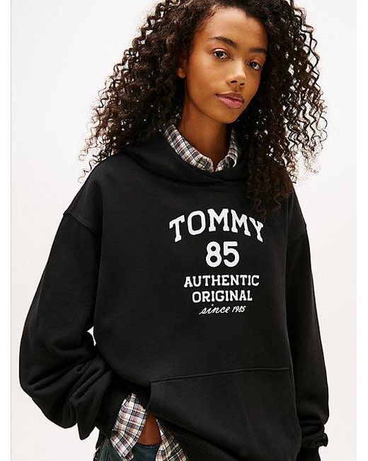 Sudadera Con Capucha 1985 Oversize Tommy Hilfiger de color Black