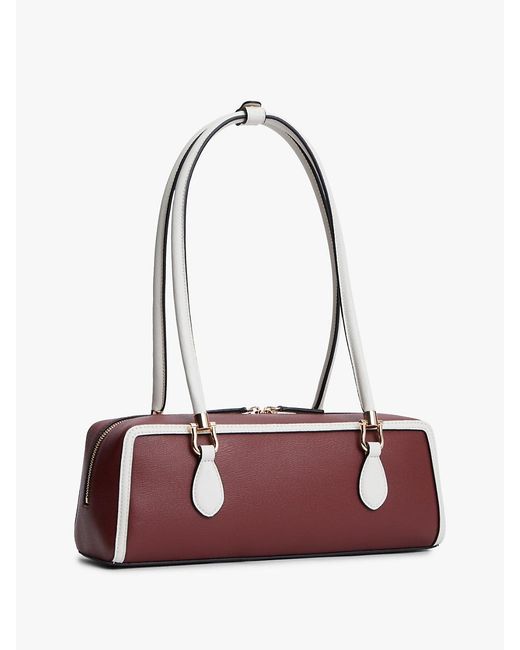 Tommy Hilfiger White Colour-Blocked Rectangular Shoulder Bag