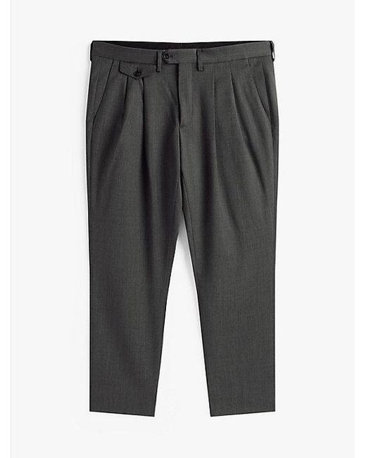 Tommy Hilfiger Pantalon Van Wolmix Twill Met Persvouwen in het Gray voor heren