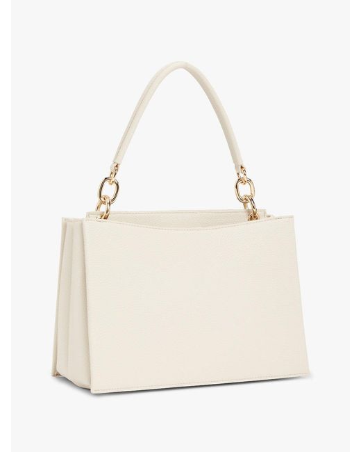 Tommy Hilfiger Natural Th Monogram Pebble Grain Satchel
