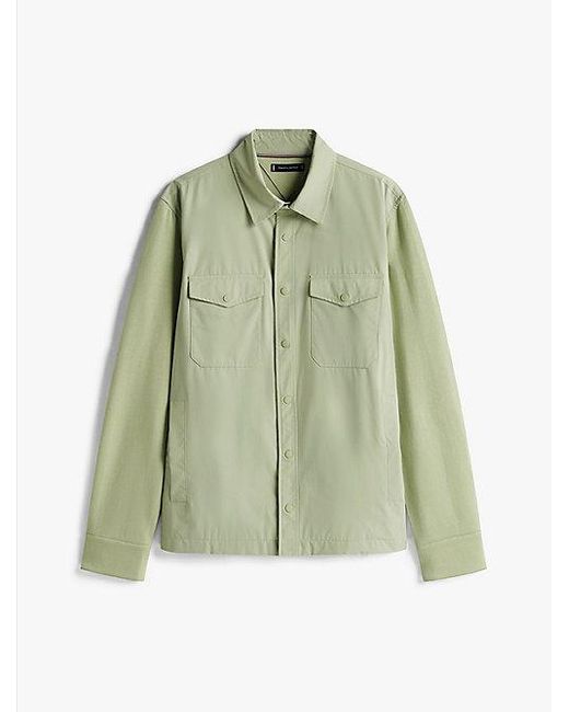 Tommy Hilfiger Regular Fit Overshirt Met Gemengde Panelen in het Green voor heren