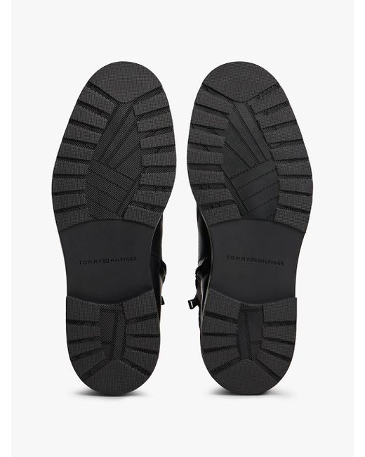 Bottes En Cuir À Semelle Crantée Tommy Hilfiger pour homme en coloris Black