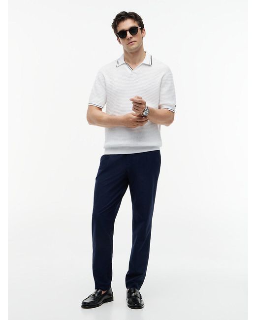 Tommy Hilfiger Blue New York Label Performance Air Dot Trousers for men
