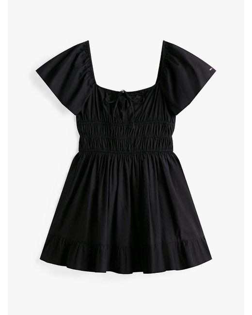 Tommy Hilfiger Black Slim Fit And Flare Mini Dress