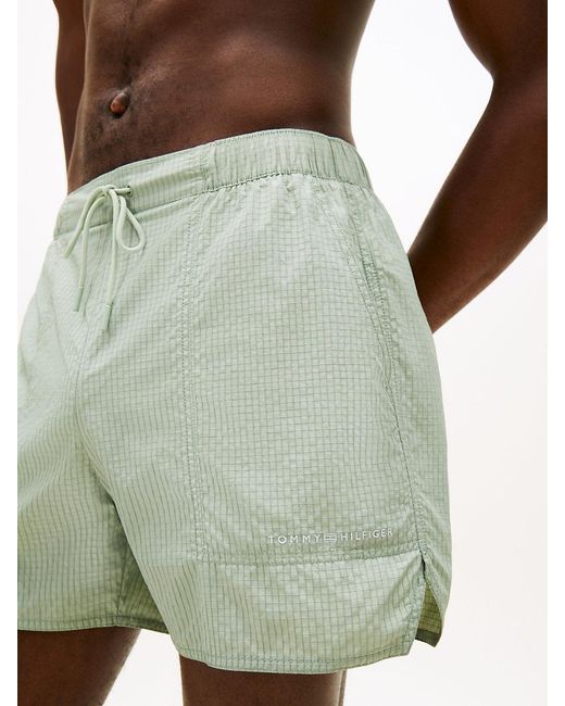 Tommy Hilfiger Green Original Ripstop Mid Length Swim Shorts for men