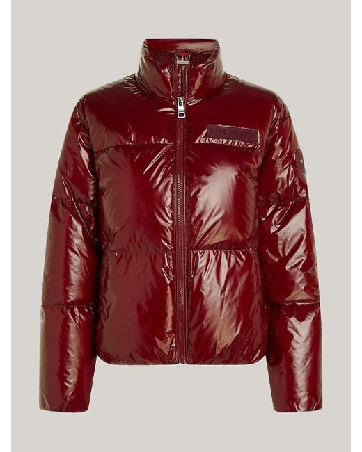 Tommy Hilfiger Red Glossy New York Puffer Jacket