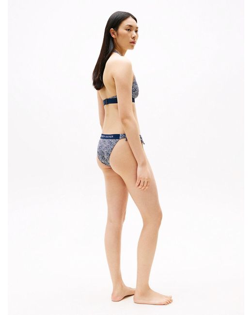 Tommy Hilfiger Blue Original Print Side Tie Bikini Bottoms