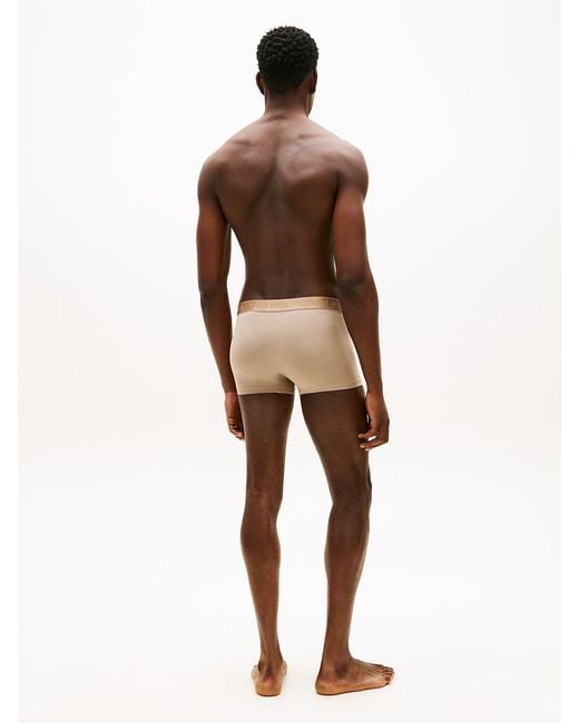 Tommy Hilfiger Brown 3-Pack Everyday Luxe Tonal Logo Trunks for men