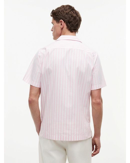 Tommy Hilfiger White Regular Fit Paper Touch Short Sleeve Shirt for men