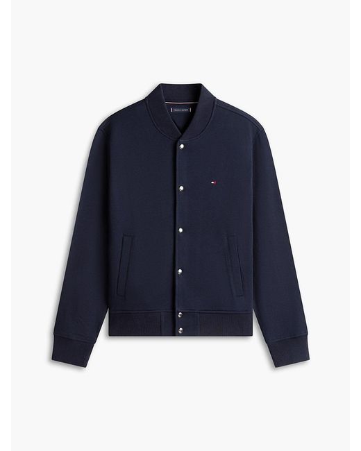 Tommy Hilfiger Blue Terry Bomber Jacket for men