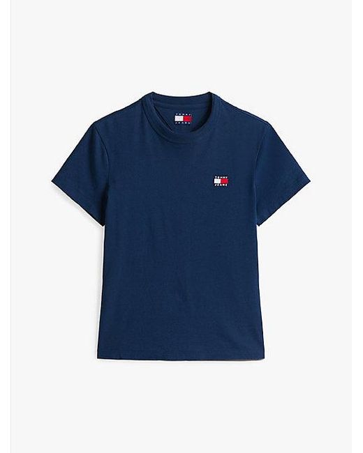 Camiseta De Cuello Redondo Con Parche Tommy Hilfiger de color Blue