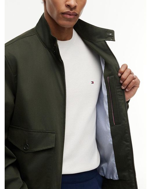 Giacca Con Zip E Patch Logo di Tommy Hilfiger in Green da Uomo