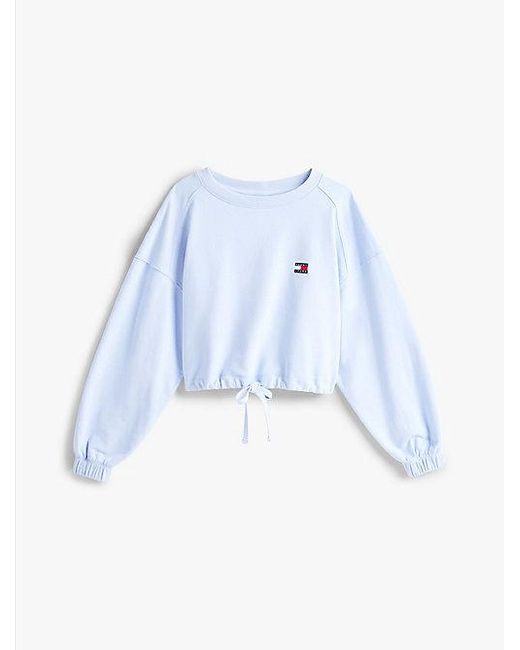 Tommy Hilfiger Boxy Fit Sweatshirt Met Tommy-Badge in het Blue