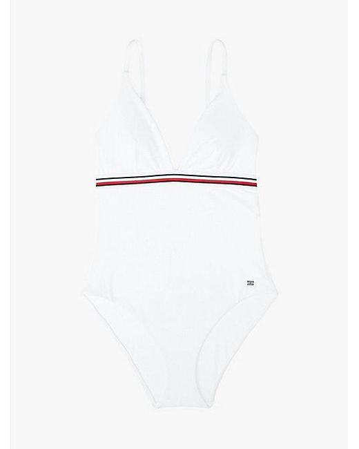 Traje De Baño Global Stripe Tommy Hilfiger de color White