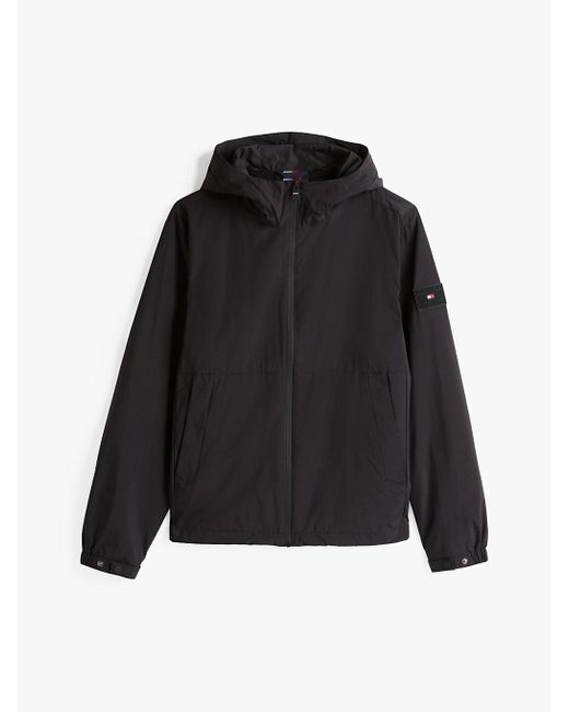 Giacca Con Cappuccio E Patch Logo di Tommy Hilfiger in Black da Uomo