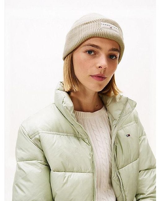 Gorro Con Parche Con Logo Lineal Tommy Hilfiger de color Natural