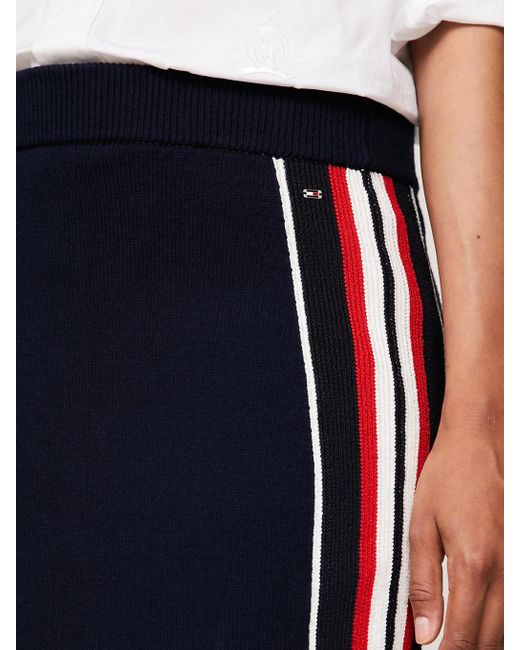 Tommy Hilfiger Blue Global Stripe Jumper Skirt