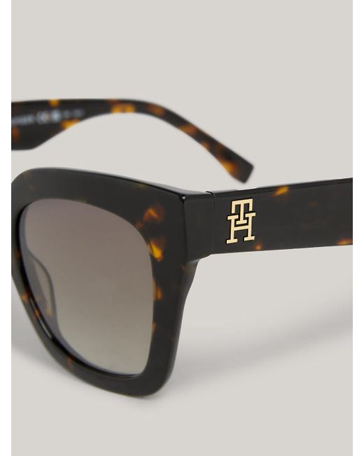 Tommy Hilfiger Brown Oversized Butterfly Th Monogram Sunglasses