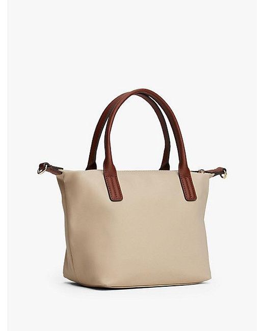 Tommy Hilfiger Shopper Met Crossbodyband Van Webbing in het Natural