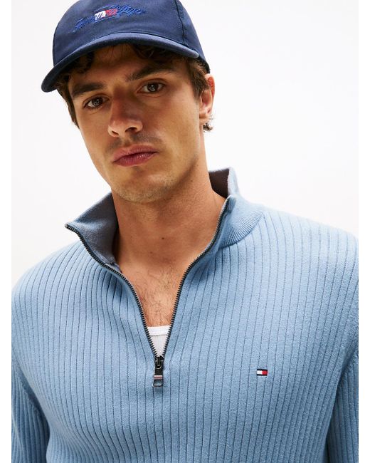Pull Zippé Avec Cachemire Tommy Hilfiger pour homme en coloris Blue