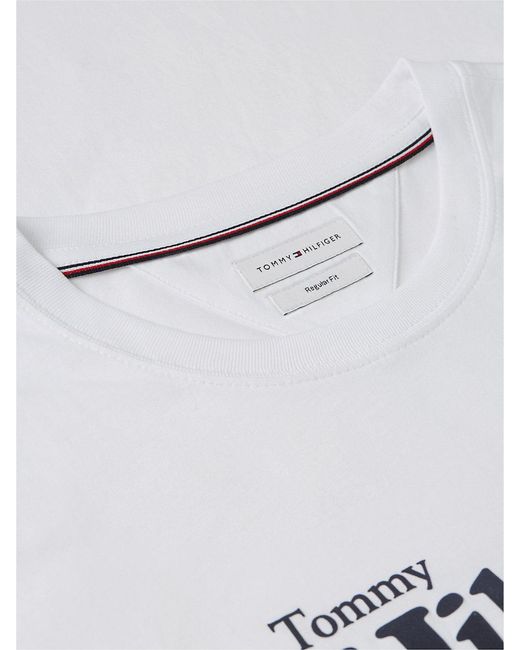 Tommy Hilfiger White Logo Graphic Jersey T-Shirt for men