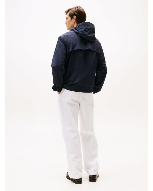 Giacca Con Cappuccio E Patch Logo di Tommy Hilfiger in Blue da Uomo